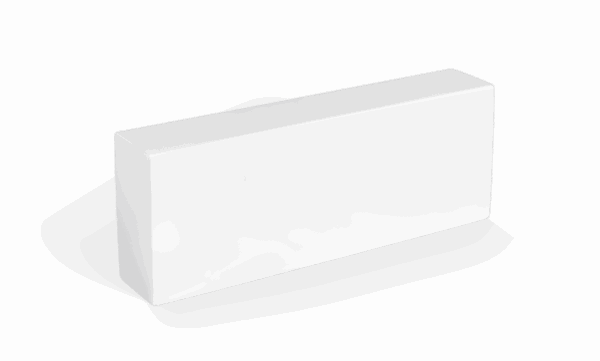 Bielefeld, logo block, 200 x 80 x 40 mm, white