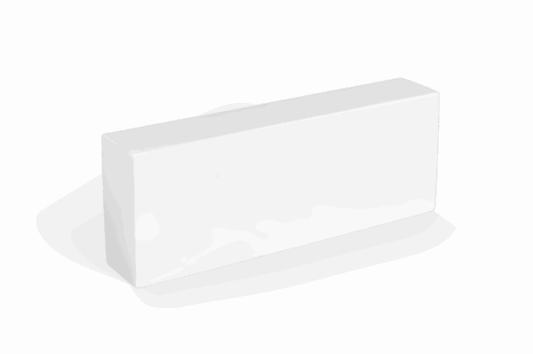 Bielefeld, logo block, 200 x 80 x 40 mm, white