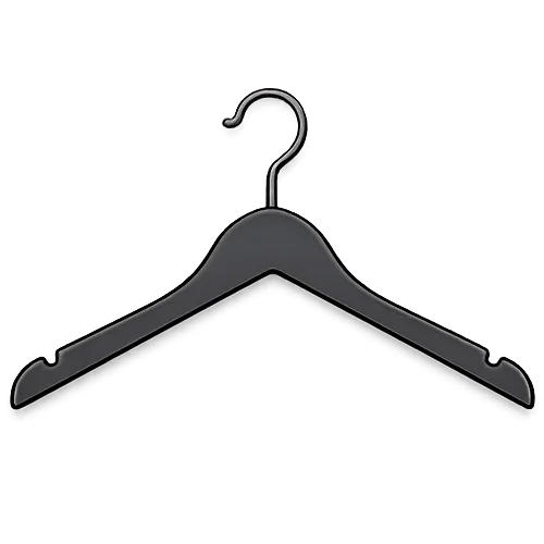 Icon illustrating rubber clothes hanger for hanging clothes in a store or showroom ``
